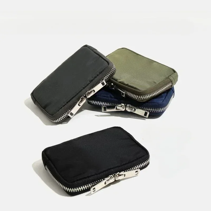 Bolso de mano impermeable para hombre, cartera larga de tela de nailon, tarjetero informal, bolsa Edc para exteriores, cartera duradera, bolsos para hombre