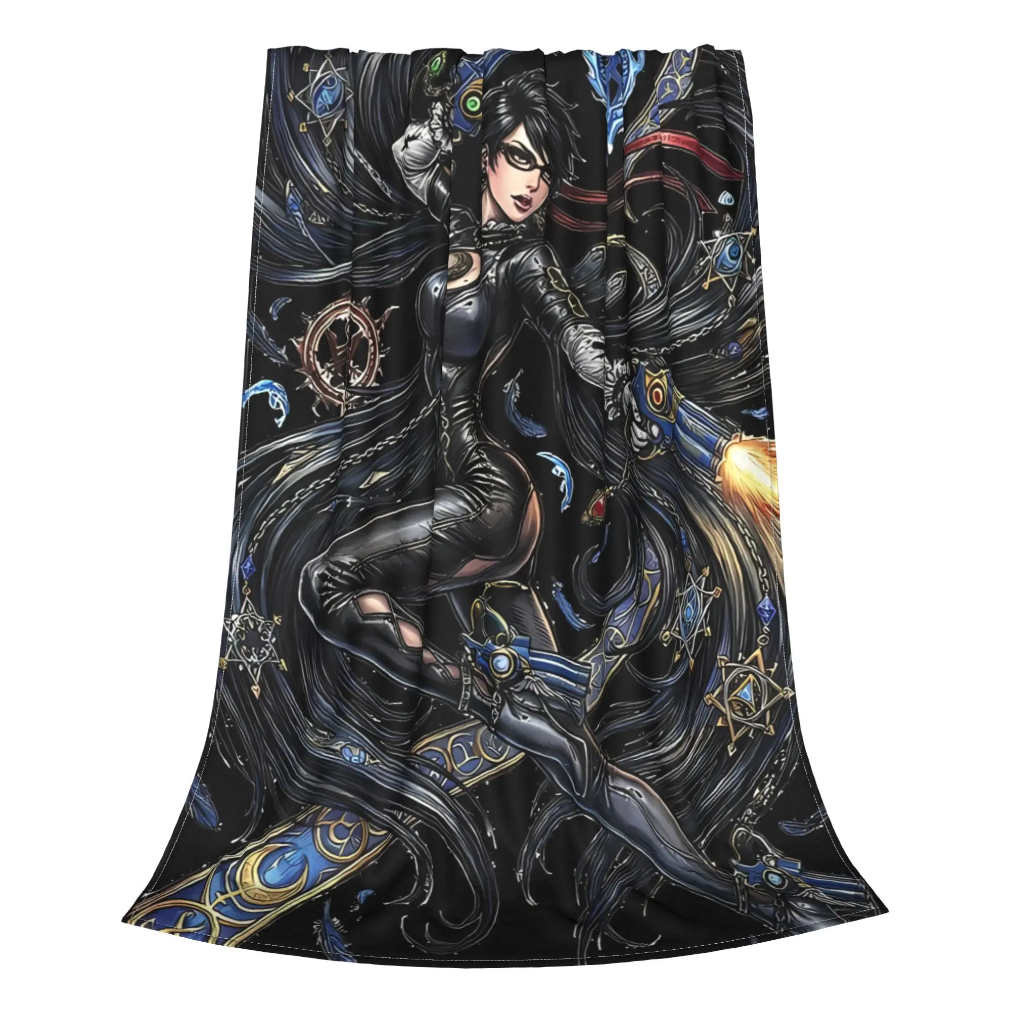 1PC Guns Hair Summon Wicked Weaves B-Bayonetta Home Room Decorations Winter Blankets For Adults Bedding Home Interior Sofa Knee