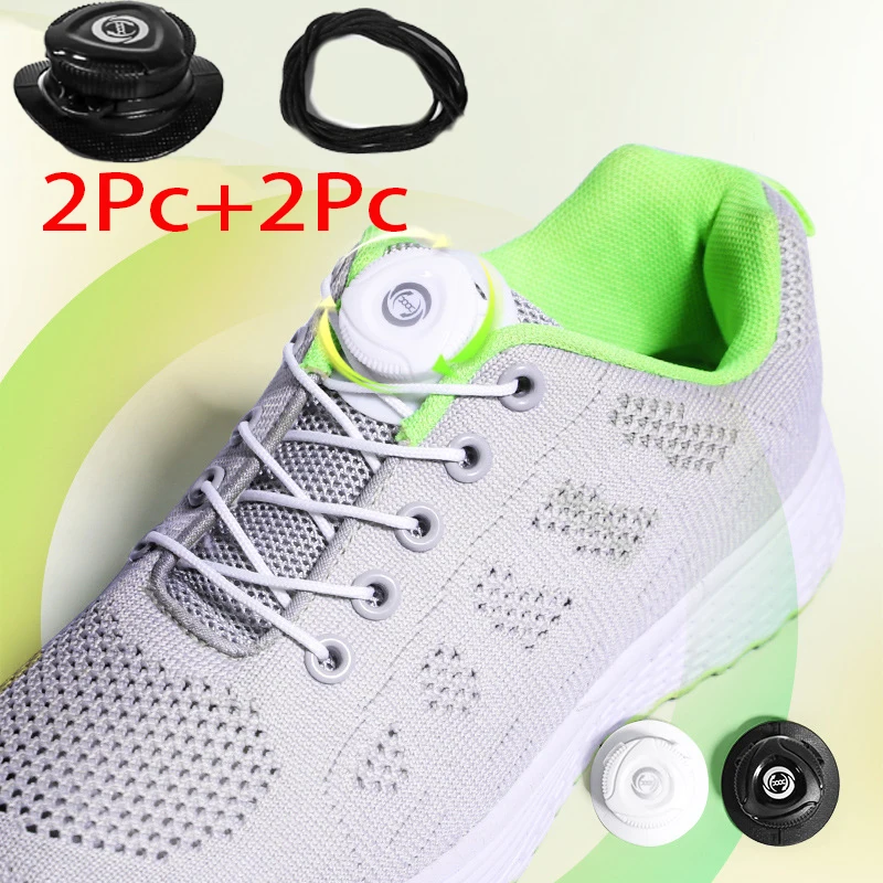

2Pcs Rotating Buckle Design Automatic Shoelaces Without Ties Install Simple Laces Thick Rope Sneakers Shoelace Shoe Accessories