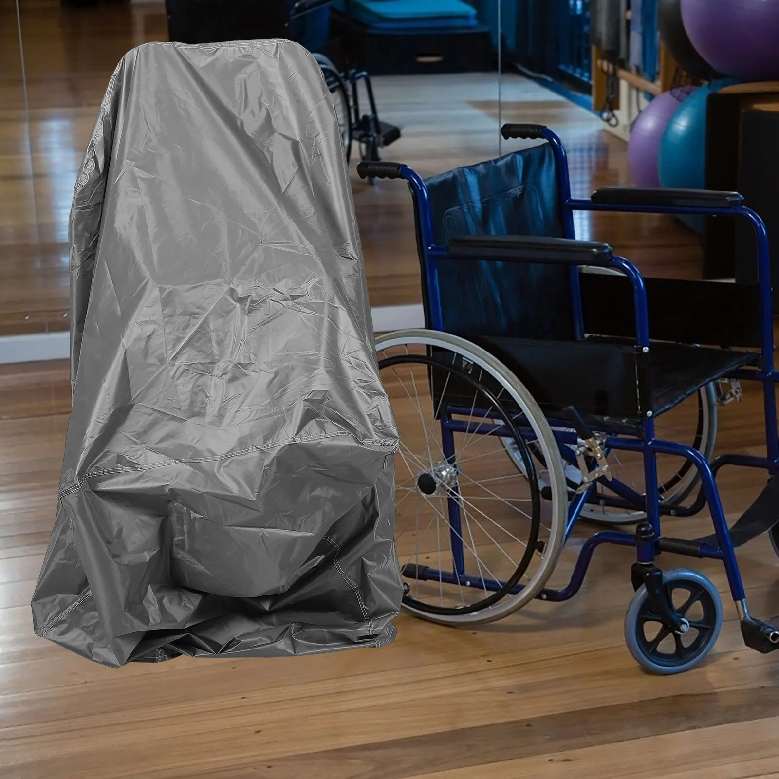 

Polyester Wheelchair Cover Waterproof Protective Sleeve Dustproof Sunproof Full Protection for Electric Wheelchair Elderly