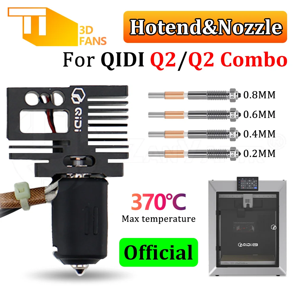 

For QIDI Q2 Original Bimetallic Hotend Nozzle Replacement Parts 0.2mm 0.4mm 0.6mm 0.8mm for qidi Q2 Combo 3D printer accessories