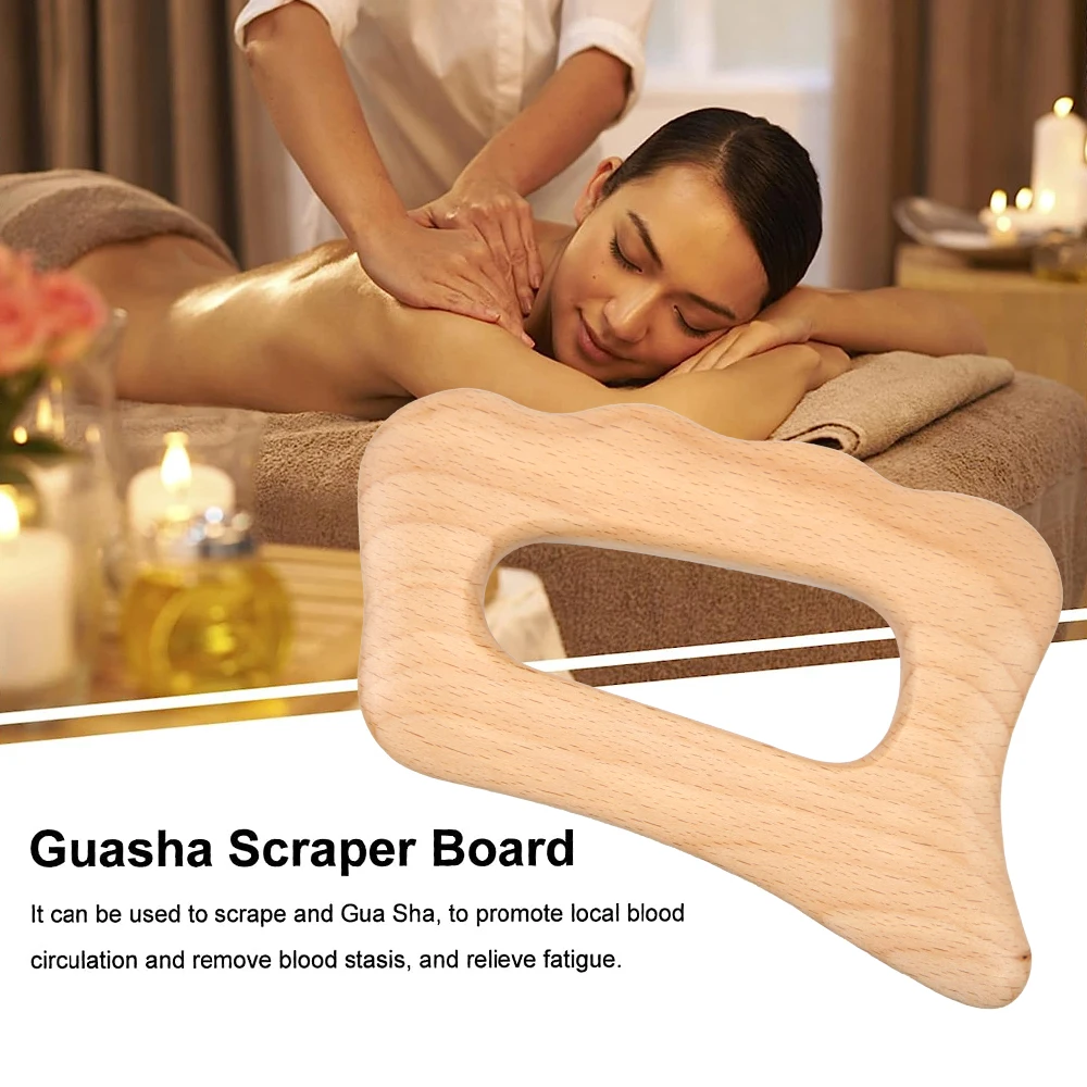 Outil de massage Guasha en bois pour le raclage des tissus mous, trucs de thérapie fongique, utilisé pour le dos, les jambes, les bras, le cou