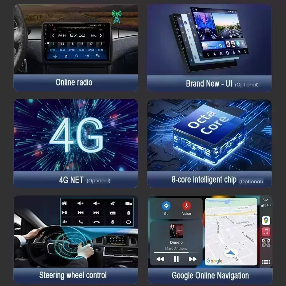 Android 16 Car 2K For KIA Sportage KX5 5 2016 - 2018 Car Radio Multimedia Video Player Navigation stereo WiFi GPS No 2din