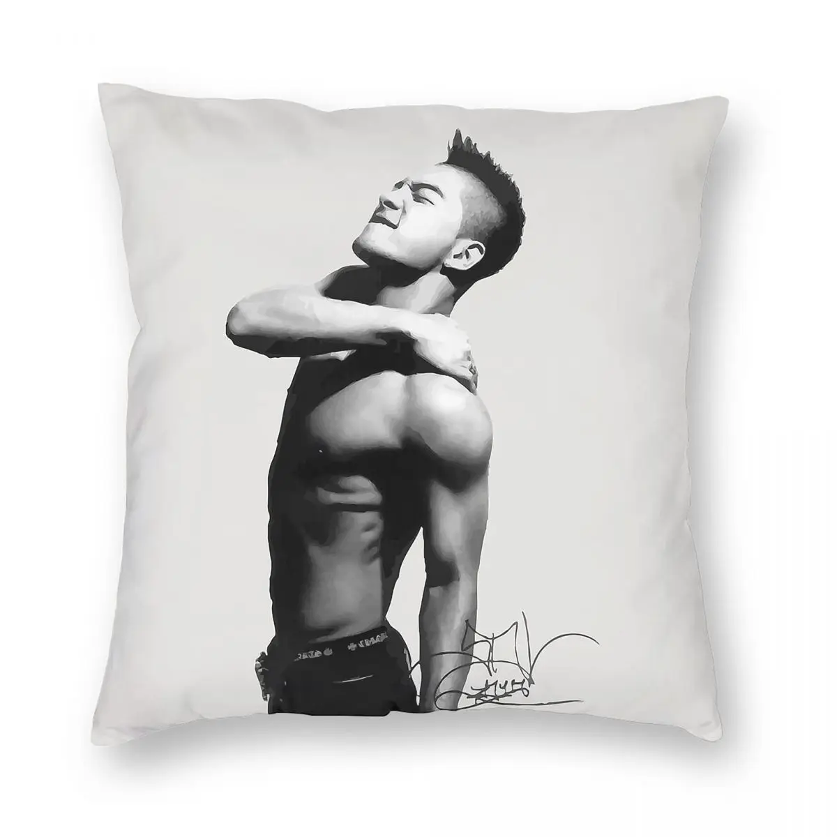 Sexy Taeyang With Hand Sign Square Pillowcase Polyester Linen Velvet Creative Decorative Pillow Case Sofa Seater Cushion Case - view 5