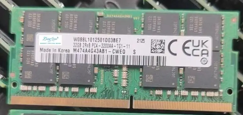 

For 32G 2RX8 PC4-3200A ECC SODIMM M474A4G43AB1-CWE