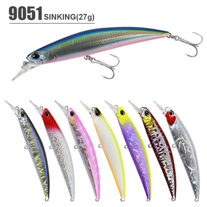 11cm 27g Rotating Sinking Pencil Fishing Lure Jigging Spoon Swimbait Artificial Hard Plastic Bait Spinner Tackle Accessories