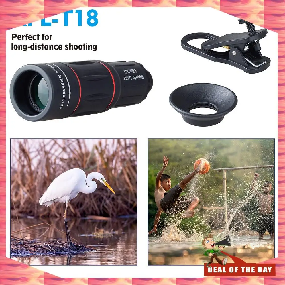 24-Hour Delivery Apexel Universal 18X25 Monocular Zoom Hd Optical Cell Phone Lens Observing Survey 18X Telephoto Lens With Tripo