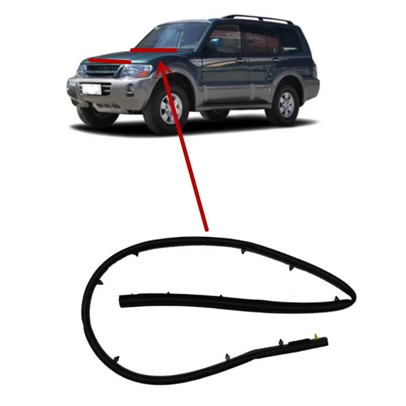 Car Hood Rubber Seal  Bonnet Strip For Pajero Montero Shogun V93 V97 V98 V95 2007-2020 5902A054