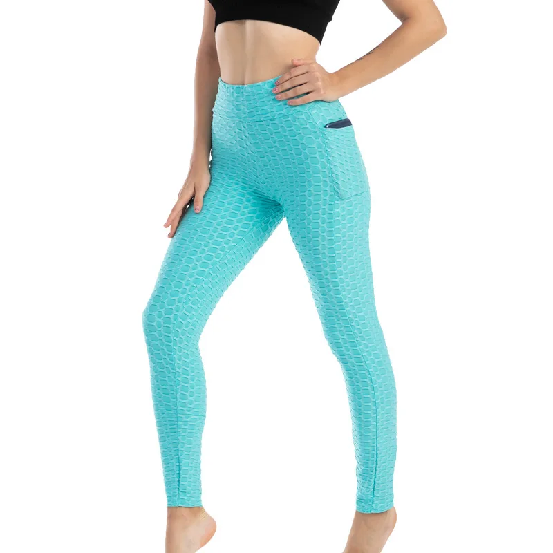 Women Pocket Bubble Fitness Leggings Image 28