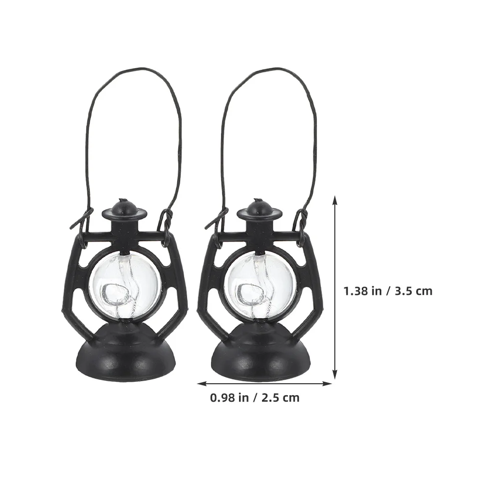 20 個ミニチュアランタンヴィンテージランプドールハウス装飾工芸品マイクロ風景装飾品ポータブル軽量