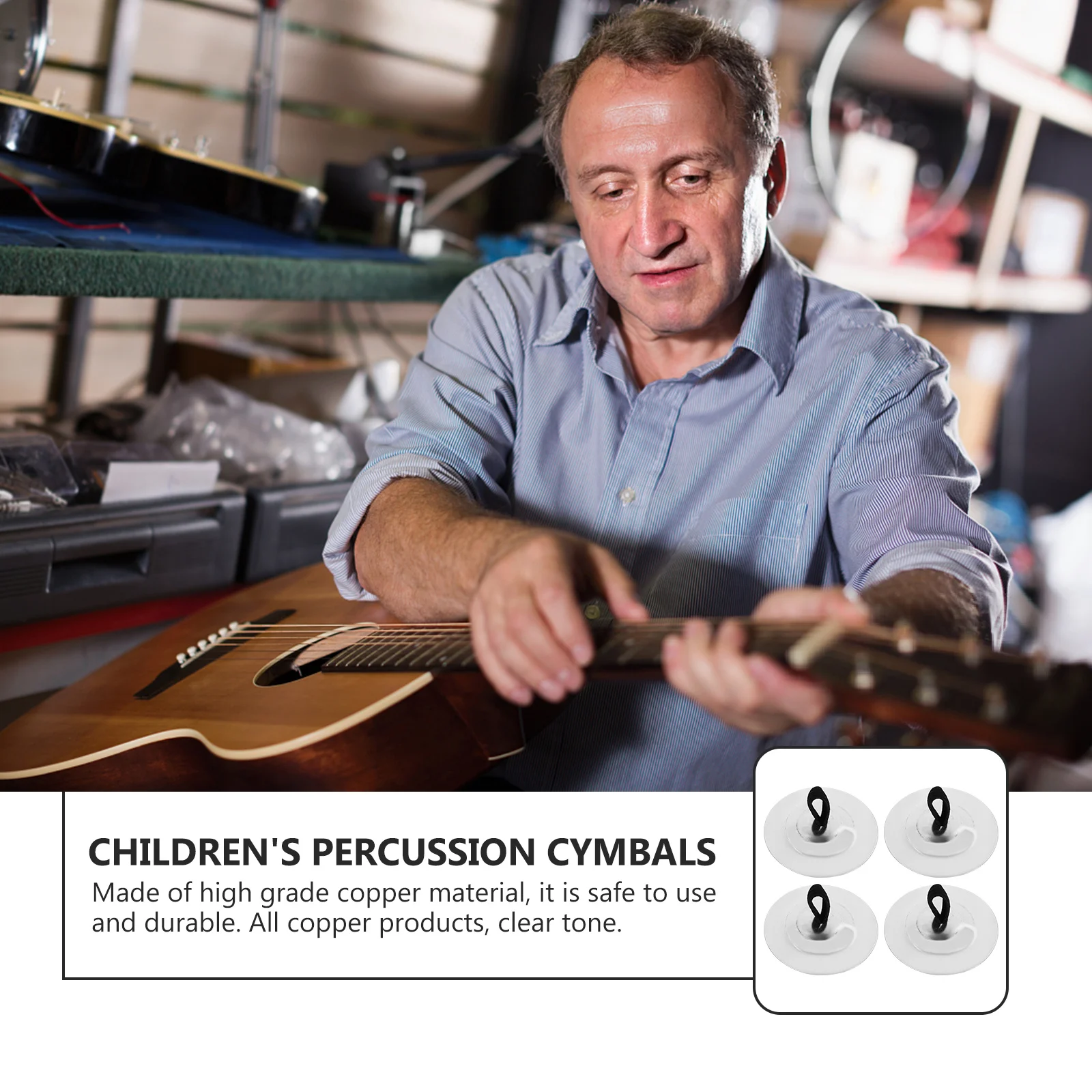 10 قطعة 5.5 سنتيمتر النحاس فنجر الصنج آلة موسيقية صغيرة ل 'S قرع إيقاع أداة التعلم المبكر الموسيقى المعونة #4