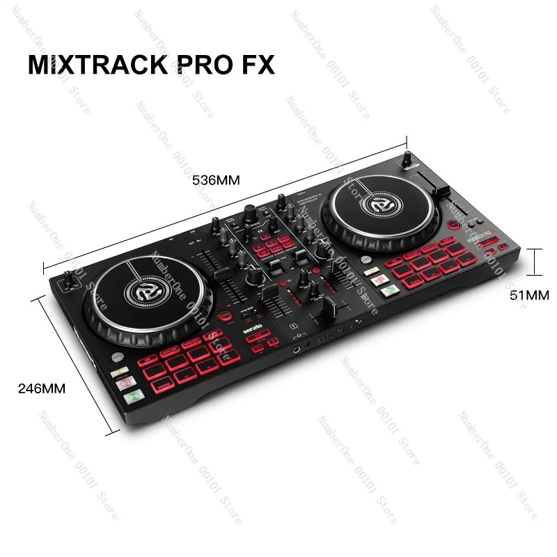 Digital effect of Numark mixer track pro/platinum FX DJ disc player controller