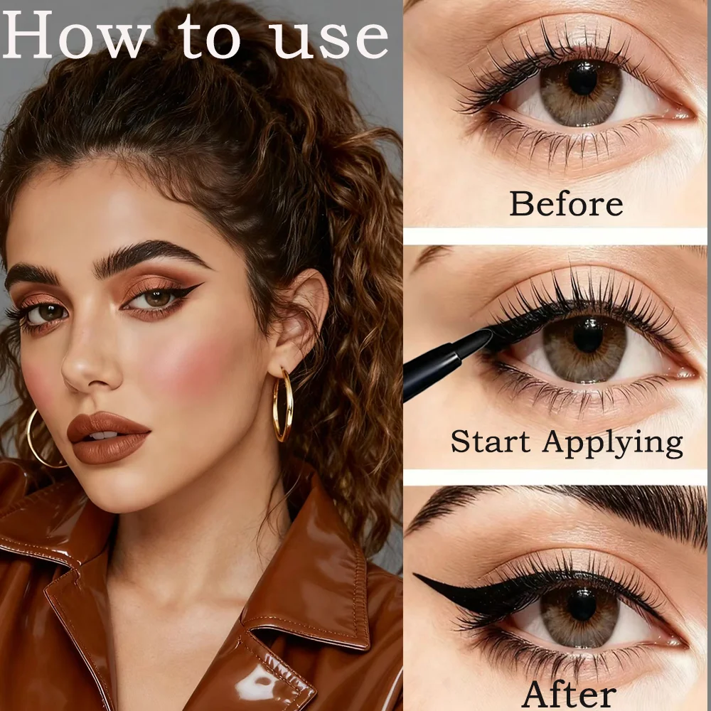 1PC/2PCS/3PCS, black eyeliner pen, long-lasting, non-smudging, easy to apply, natural eye shadow pen.contouring and shading eye