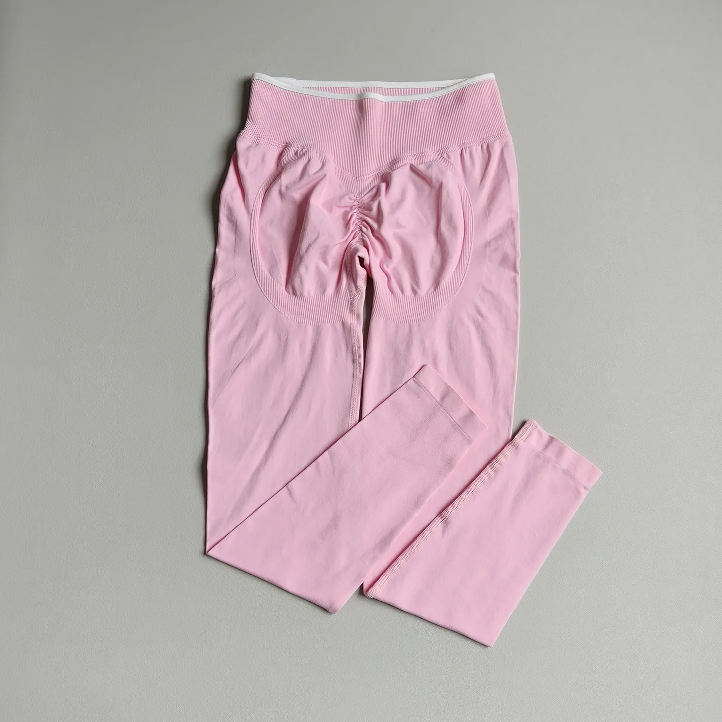 Legging de yoga taille haute sans couture, effet galbe fessier, séchage rapide, haute élasticité, longueur 7/8, pour fitness et sport
