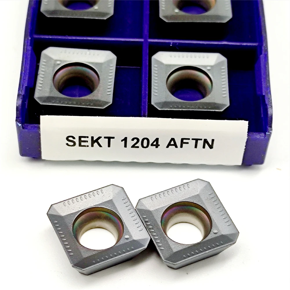 10PCS SEKT1204 AFTN LT30 Carbide Coated CNC Milling Turning Insert Tool for Stainless Steel Cast Iron