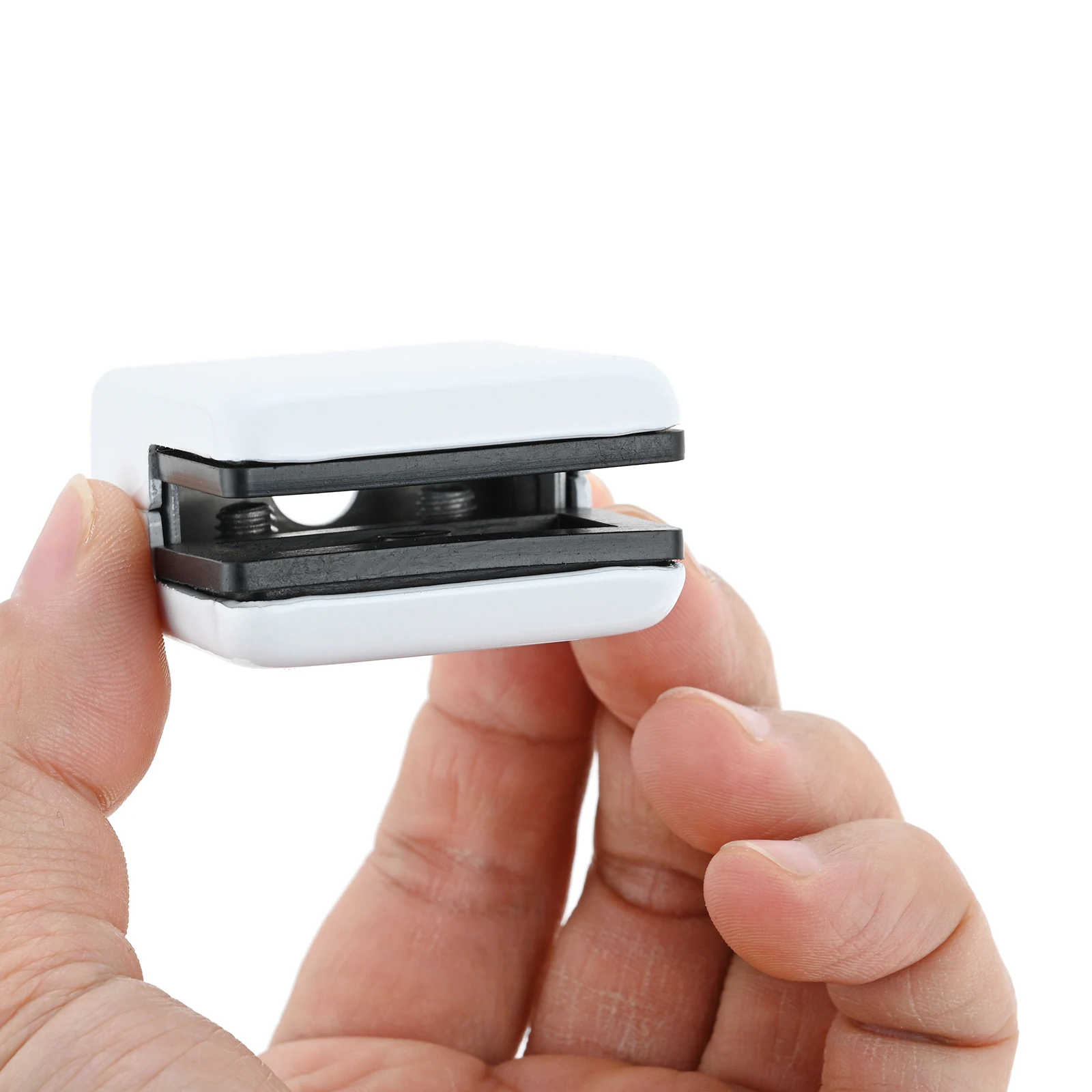 8Pcs White Glass Clamps Fit 8-10mm Thickness Glass for Parapet Stairs Handrail 304 Stainless Steel Glass Clip Bracket