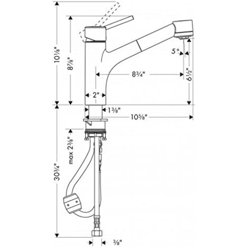 Hansgrohe Talis S Chrome Single-Handle Pull-Out Spray Kitchen Faucet