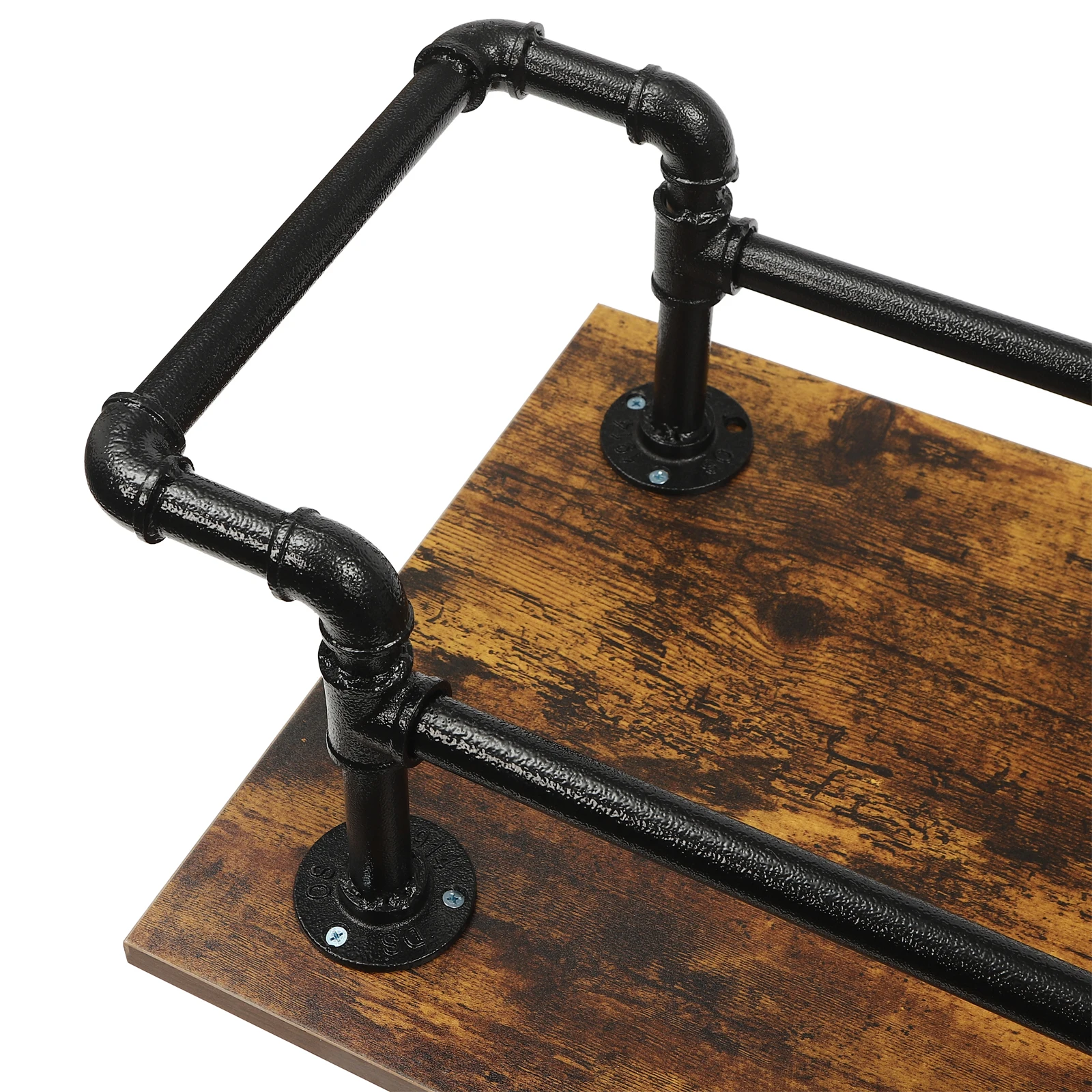 Troli Bar Industrial Vintage Beroda dengan 3 Rak, Troli Sajian Retro 33x15.7 Inci, untuk Penyimpanan Wine & Dapur