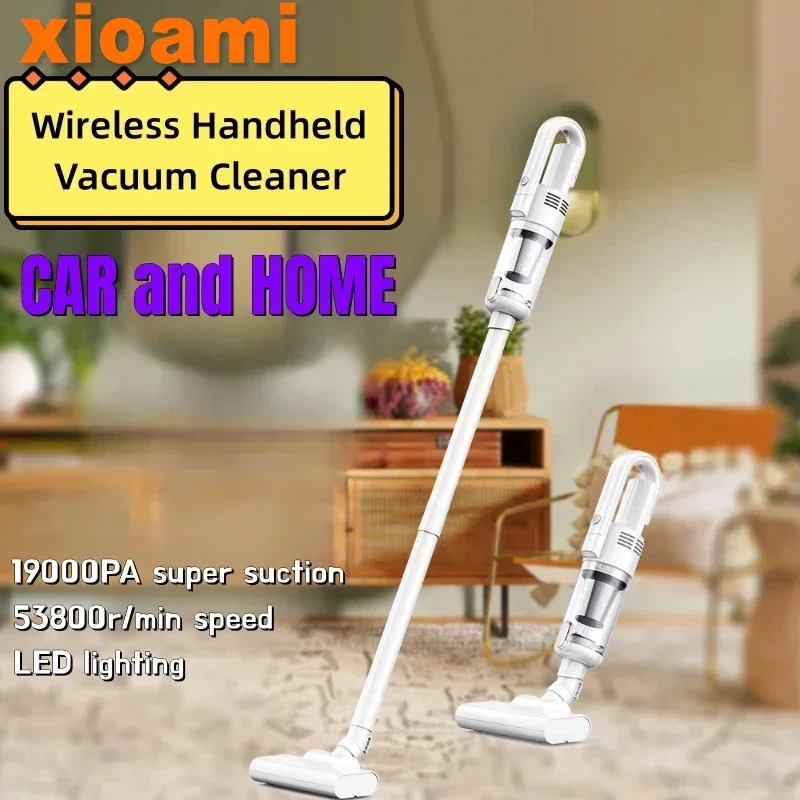 Multifunction Home-appliance 19000Pa Cleaning Machine Powerful Wireless Car Vacuum Cleaner Metal Strainer Portable Handheld