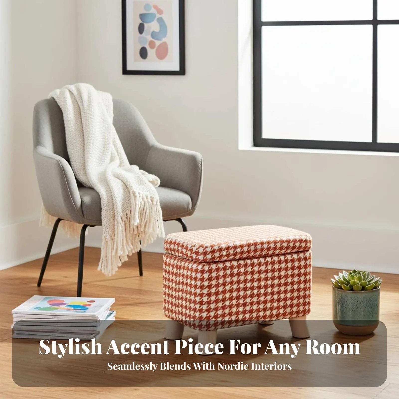 

Многофункциональный пуф-оттоманка с мягкой обивкой и местом для хранения, легко собираемый, для дома, семьи, прихожей