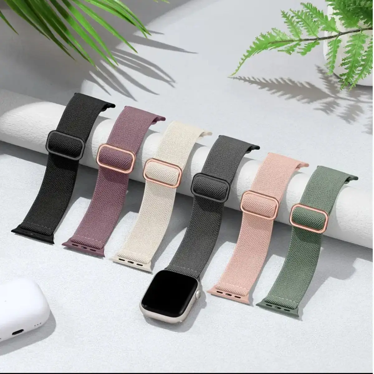 Für Apple Watch Ultra 3/2/1 49mm Serie 11/10 SE 2/1 45mm 41mm 44mm 40mm 38mm Nylon-Armband Verstellbares Atmungsaktives Sport-Uhrenband – Detail 2