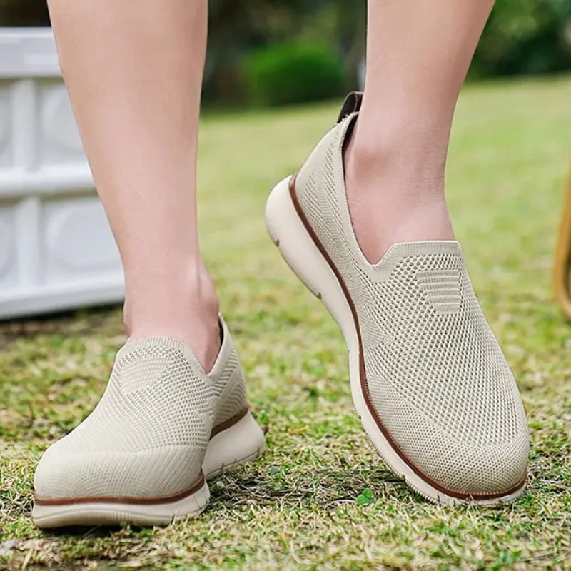 Men Large Size Sneakers Lightweight Round Toe Vulcanised Shoes Round Toe Thick Bottom Slip on Loafers Zapatillas De Deporte image 4