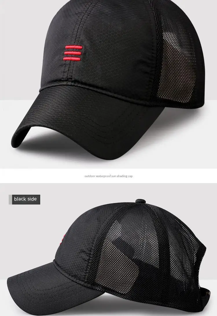 Overs ize Big Head Man Plus Size Baseball Cap Frühling Sommer dünne Stoff Mesh Sonnenhut männlich Snapback m 55-59cm l 60-64cm – Detail 29