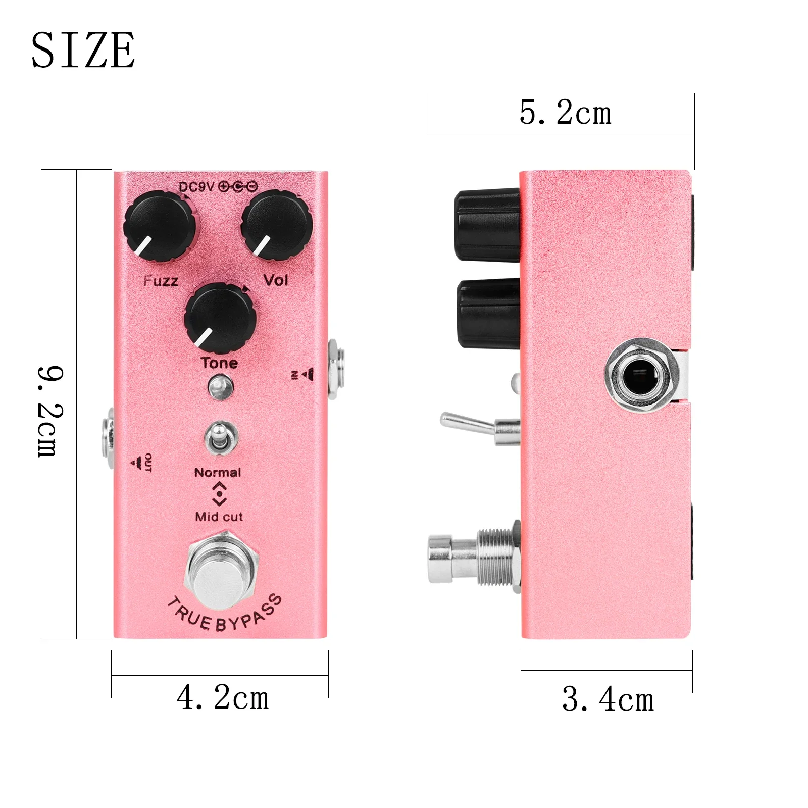 IRIN Électrique JEEffprotected Pédale FUZZ Pédale EF-12 Mini Simple Fuzz Effet True Bypass En Alliage De Zinc Shell JEAccessoires Pièces