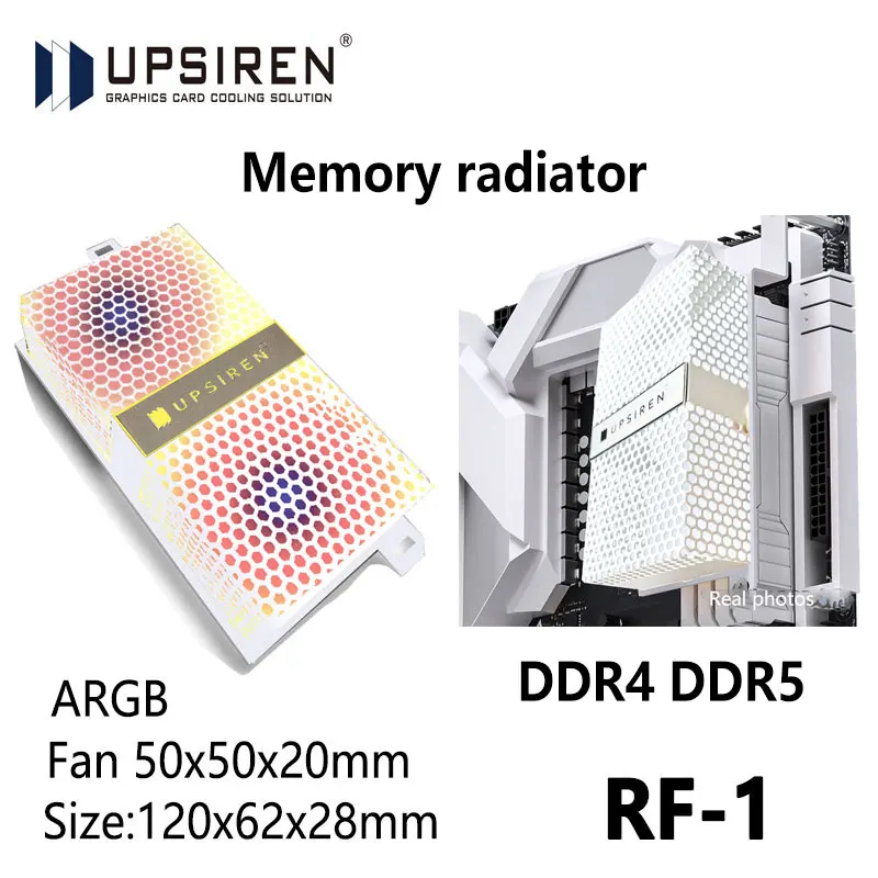 Upsiren RF-1 ARGB RAM radiator, designed for overclocking players, provides memory heat dissipation efficiency(DDR5/DDR4)