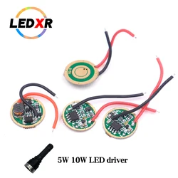 Flashlight drive LED driver 17mm XML/L2/T6 1st gear 3V-12V input, 3/5 gear input 3.7-4.2V, output 2.2-3.3V suitable for 5/6W 10W