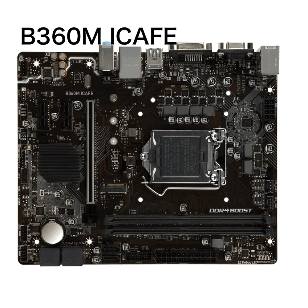 

For MSI B360M ICAFE Desktop Motherboard LGA 1151 DDR4 VGA DVI Mainboard 100% Tested OK Fully Work Free Shipping