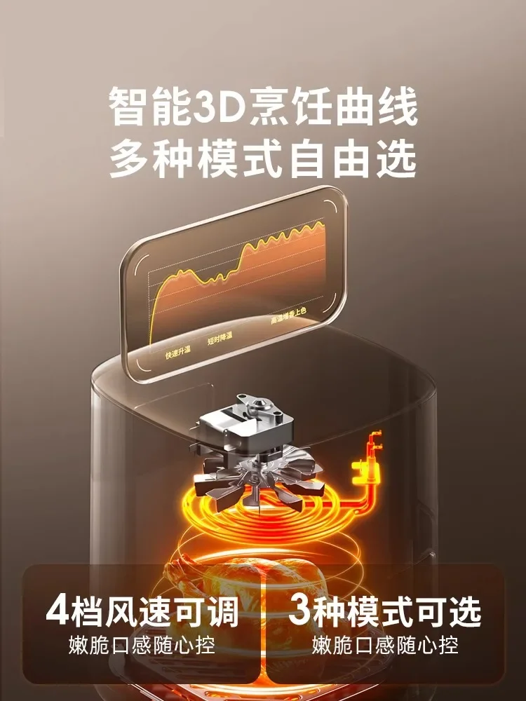 Аэрофритюрница большой емкости 220 В с сенсорным управлением, безмасляный нагрев, многофункциональная бытовая техника для здорового приготовления пищи