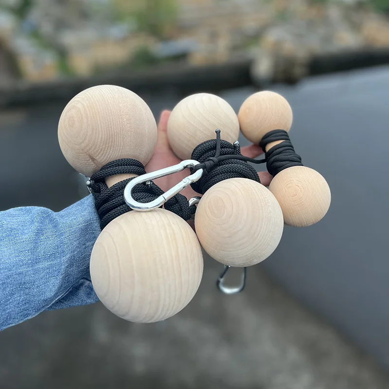 Solid Wood Rock Climbing Finger Wrist Pull Up Hand Grip Forearm Strength Training Balls Weight Exercise Gym Fitness Equipment