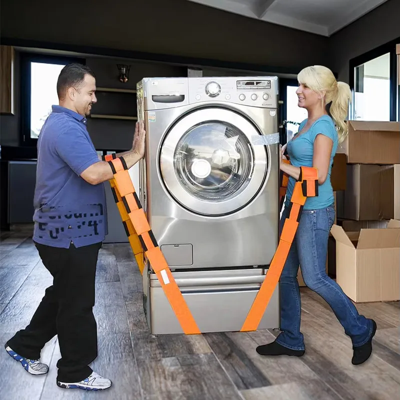 Labor Saving Furniture Moving Belt Rope Tension 2-Person Lifting Straps Lift Move Carry Appliances Mattresses Up Easily