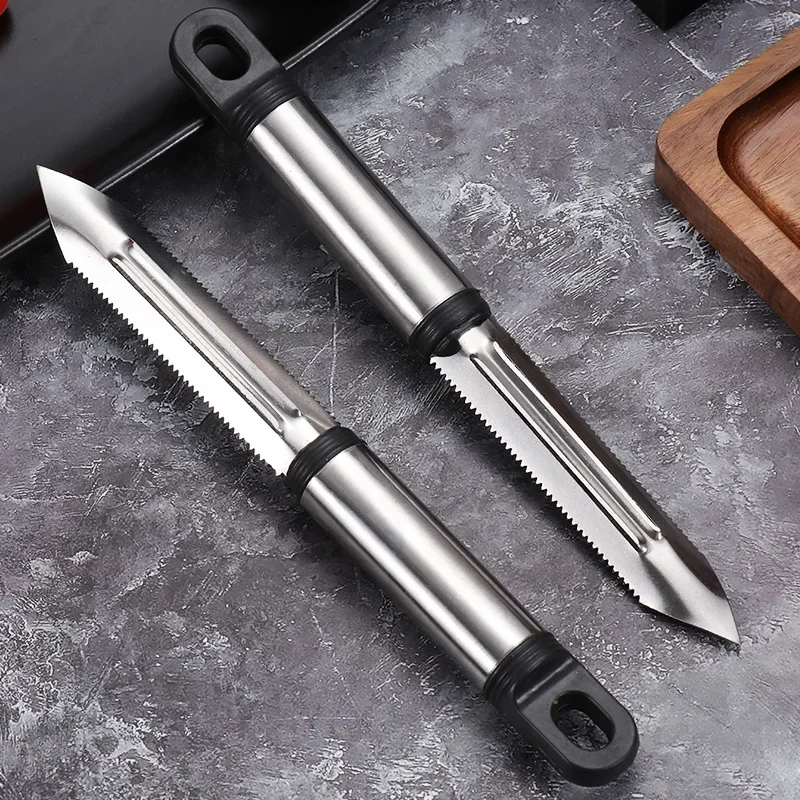 Multi-Function Vegetable Peeler Cutter Stainless Steel  Kitchen Gadgets Pointed Potato Carrot Peeling Knife Sharp Fruit Planer