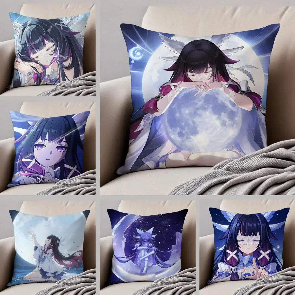 

Популярная наволочка для подушки G-Genshin Impact C-Columbina, чехол для декоративной подушки с потайной кнопкой, прочная полиэстеровая подушка для стула
