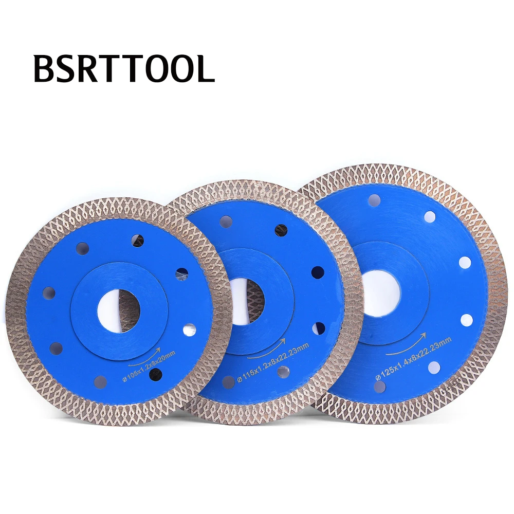 BSRTTOOL 105/115/125MM Diamond Saw Blade Tiles Ceramic Diamond Grinder Blade Marble Cutting Disc