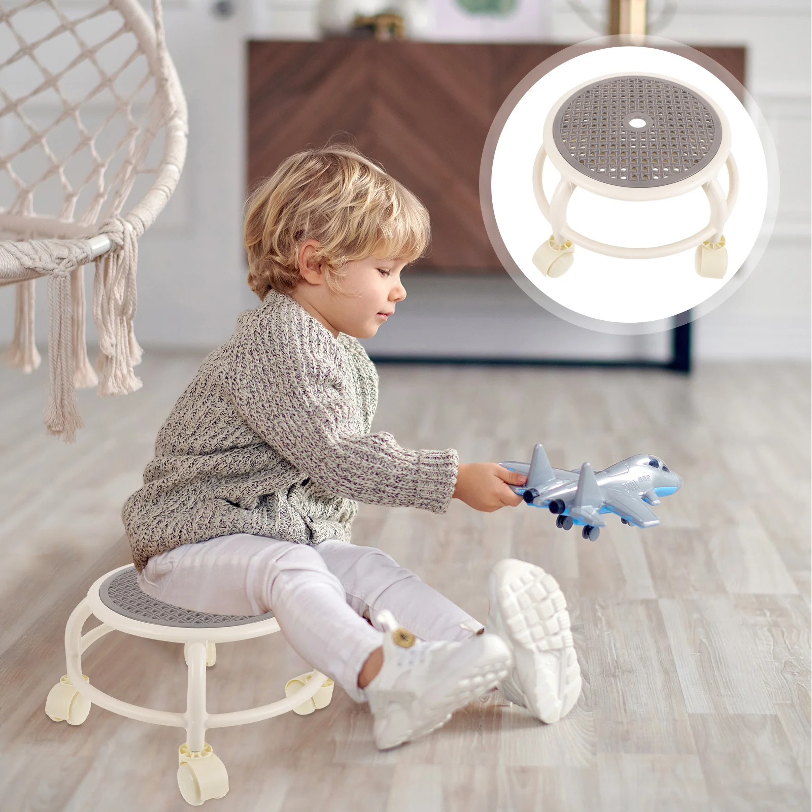 

Swivel Rolling Stool Round Low Small Stool For Pedicure Home Nail Salon Use Multipurpose Durable Comfortable Adult