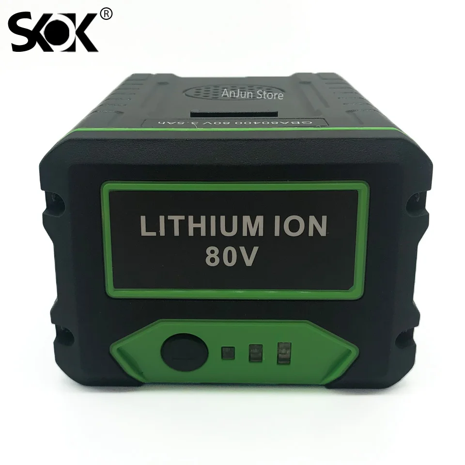 3.5Ah 80V 240Wh Lithium Battery for GBA80200 GBA80250 GBA80400 Battery etc,Compatible with Greenworks 80V Cordless Power Tools