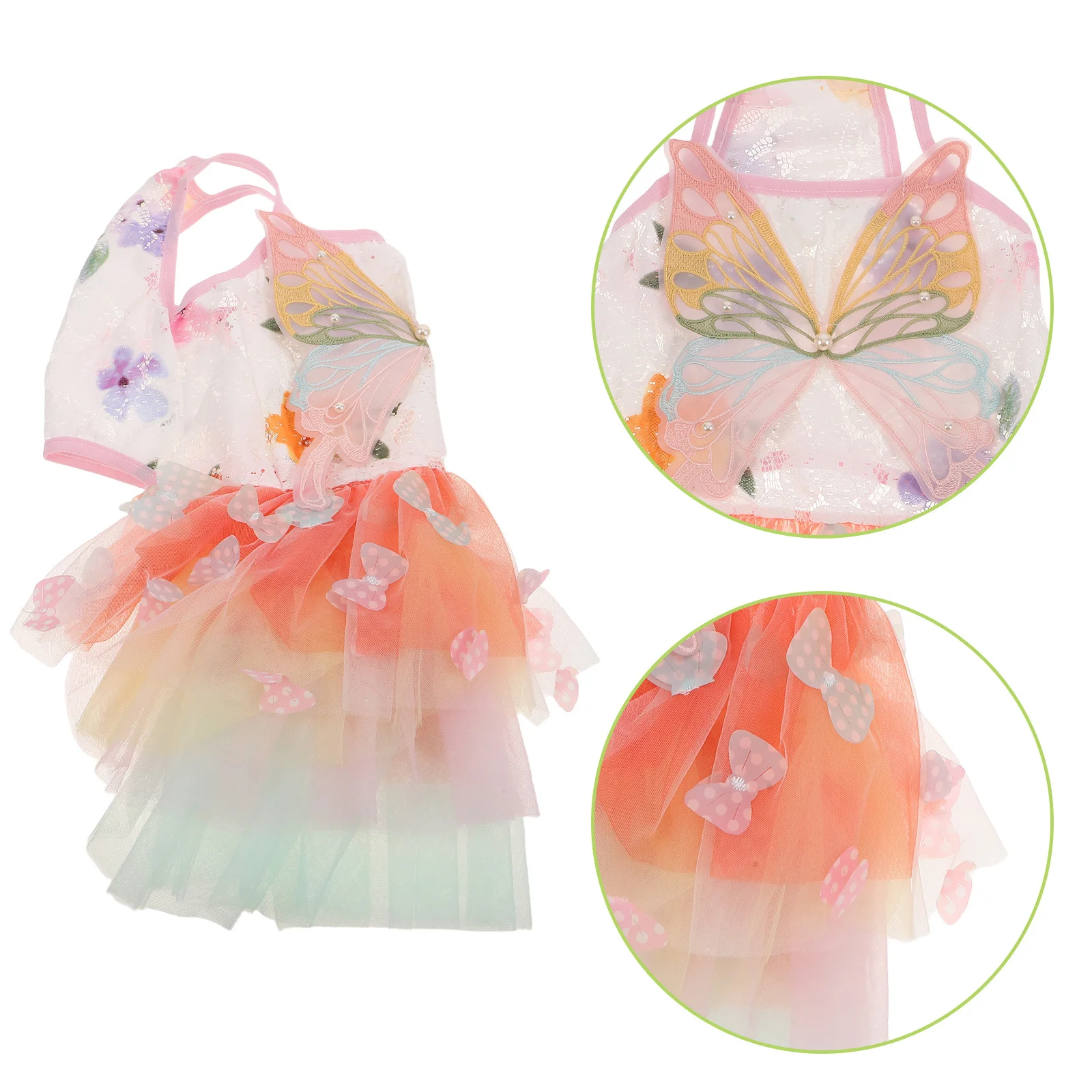 

Butterfly Dog Dress Princess Pet Clothes Xxl Chest for Holiday Wedding Halloween Birthday Party Outfit Dog Butterfly Dress