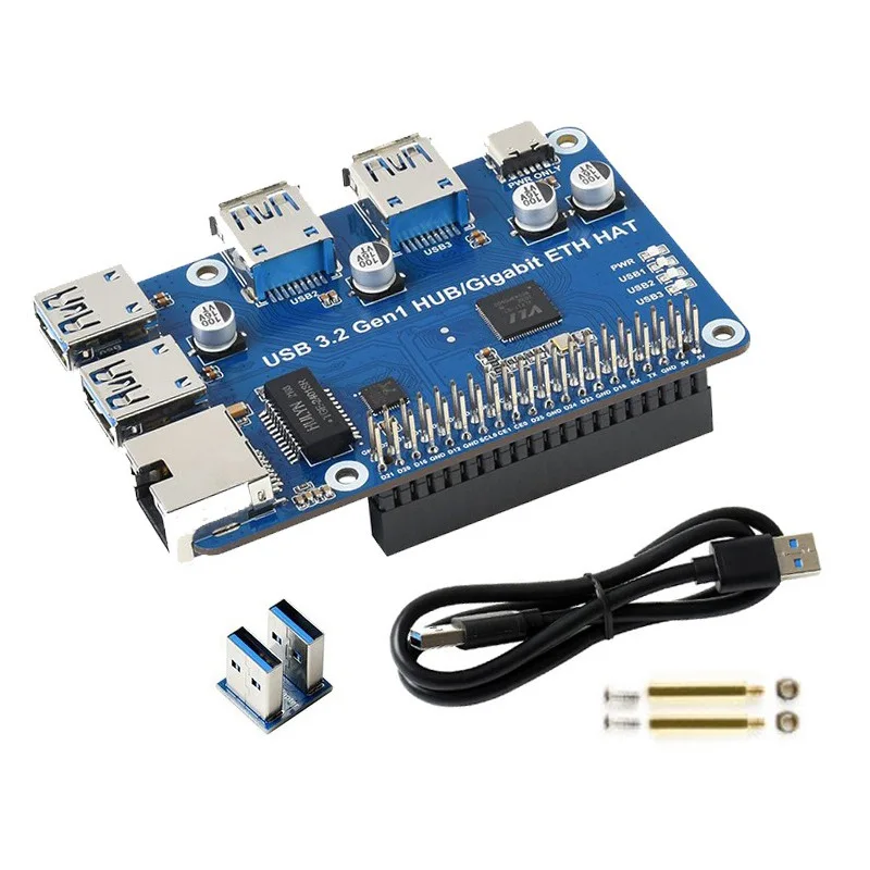 Woli Raspberry Pi 4B USB/ETH expansion board USB HUB splitter Gigabit hub driver-free