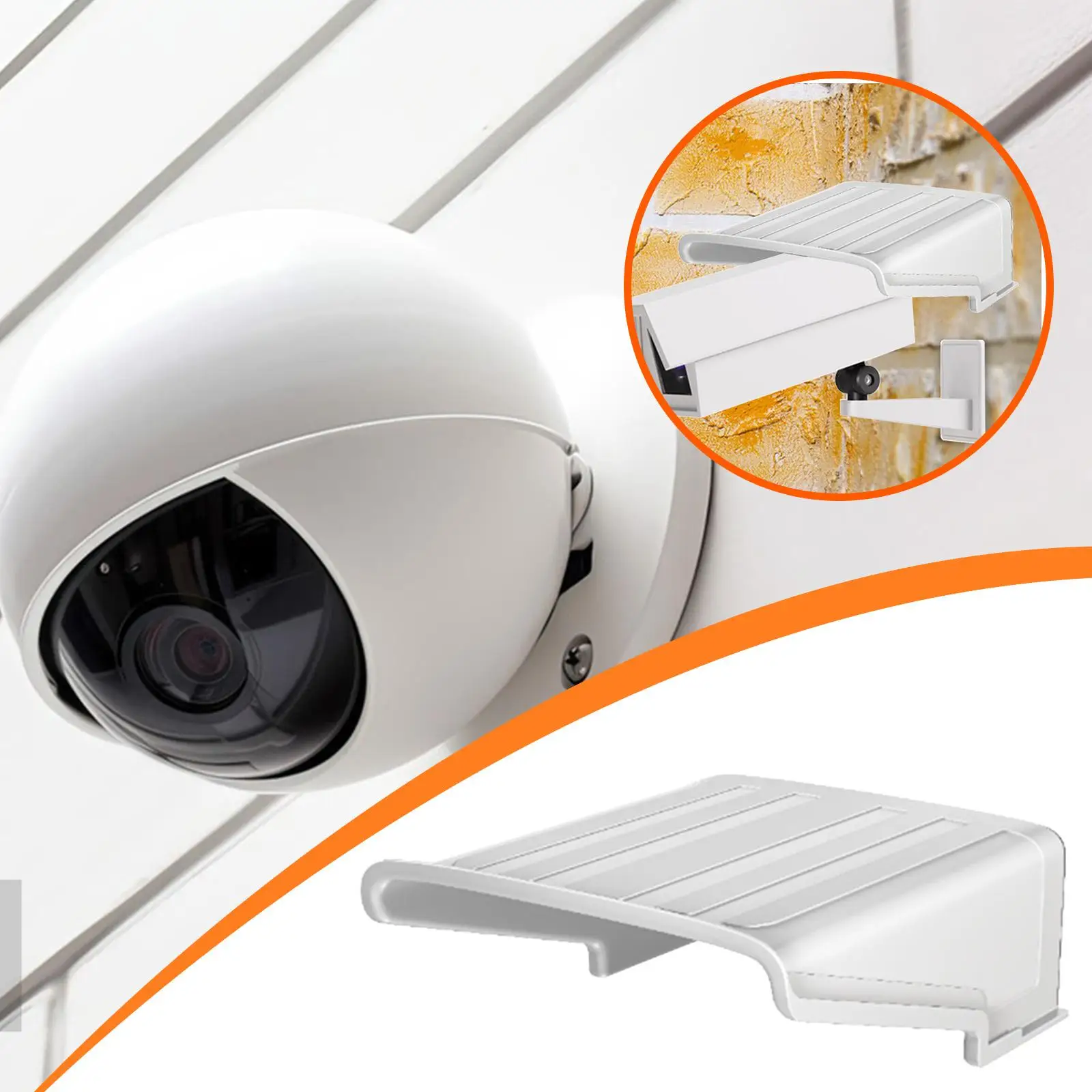 Security Camera Cover Sun Rain Cover Shield for Outdoor Dome CCTV Camera Top Cover Protector Rainproof Universal Sun Rain Shade