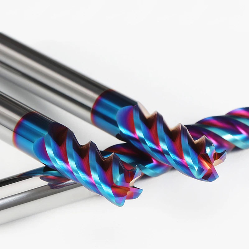 4 Flute HRC65 Corner Radius End Mill CNC Cutting Tools Tungsten Carbide End Mill Metal Aluminum Milling Cutter Square Router Bit