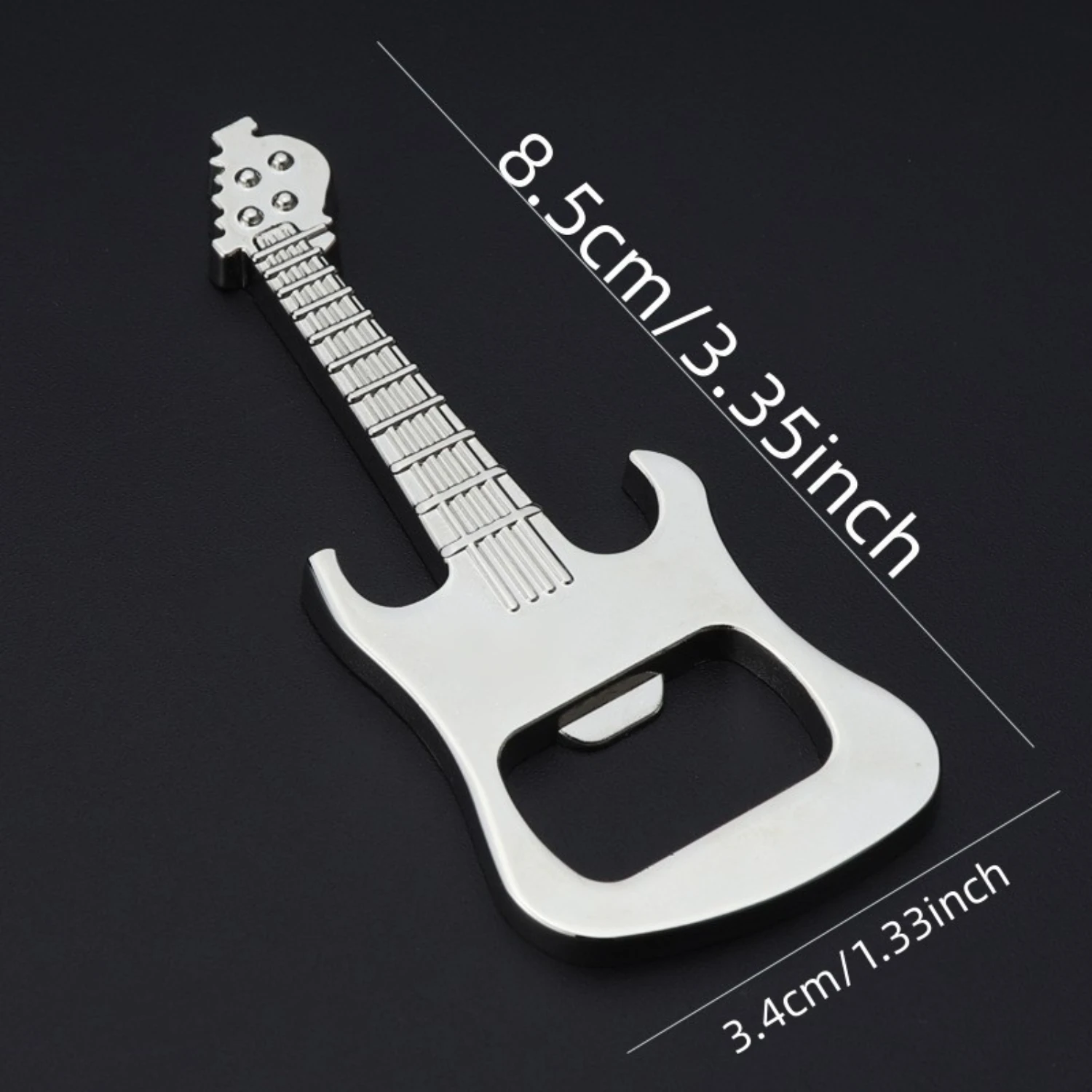 1pc, 맥주, 와인 및 주스 용 기타 모양 아연 합금 병따개, 병을 쉽게 열 수있는 완벽한 주방 가제트