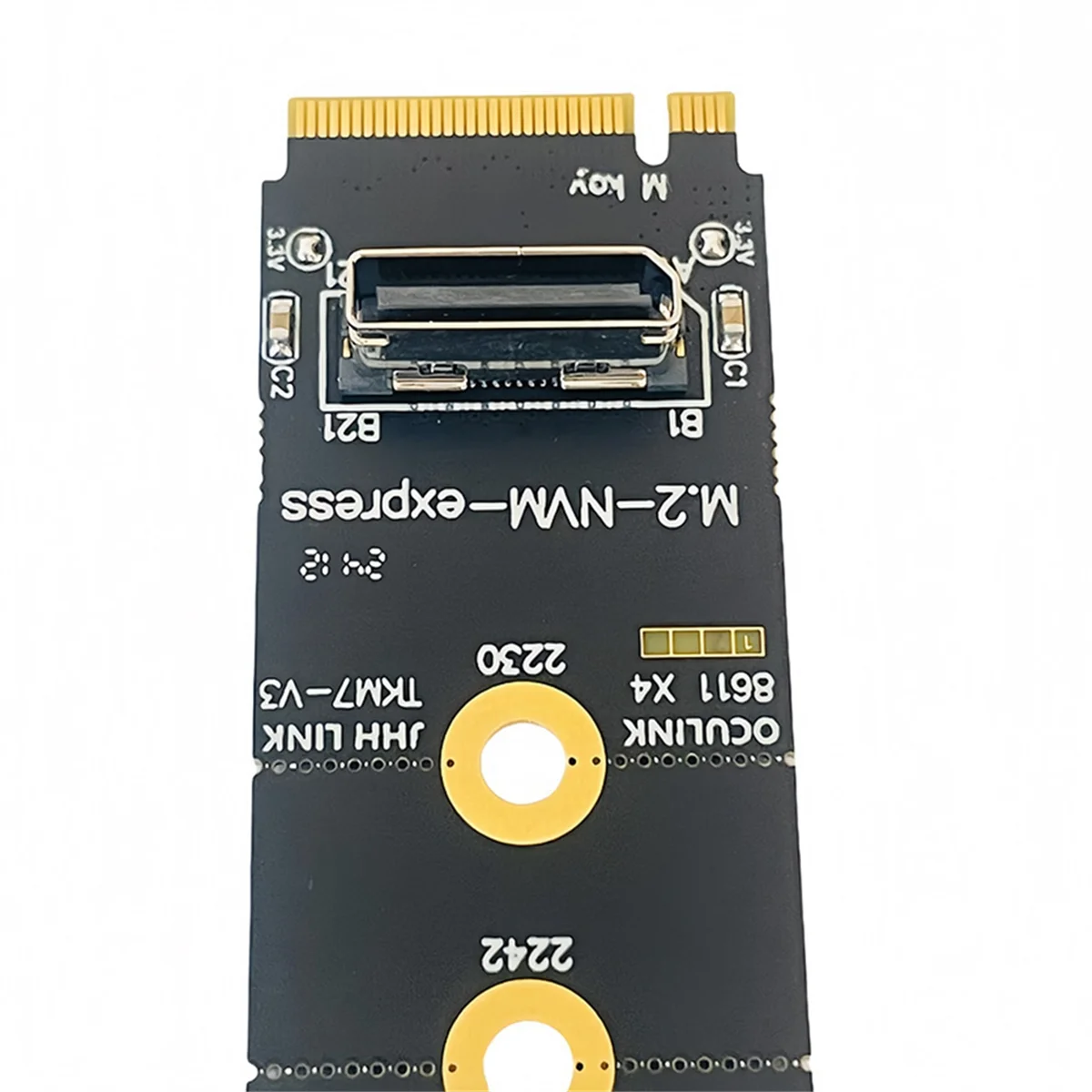 Адаптер для M.2 NVME до Oculink Женский, адаптер PCI-E X4, Поддержка карт памяти для 2,5 дюймового NVME U.2(SFF 8639)SSD