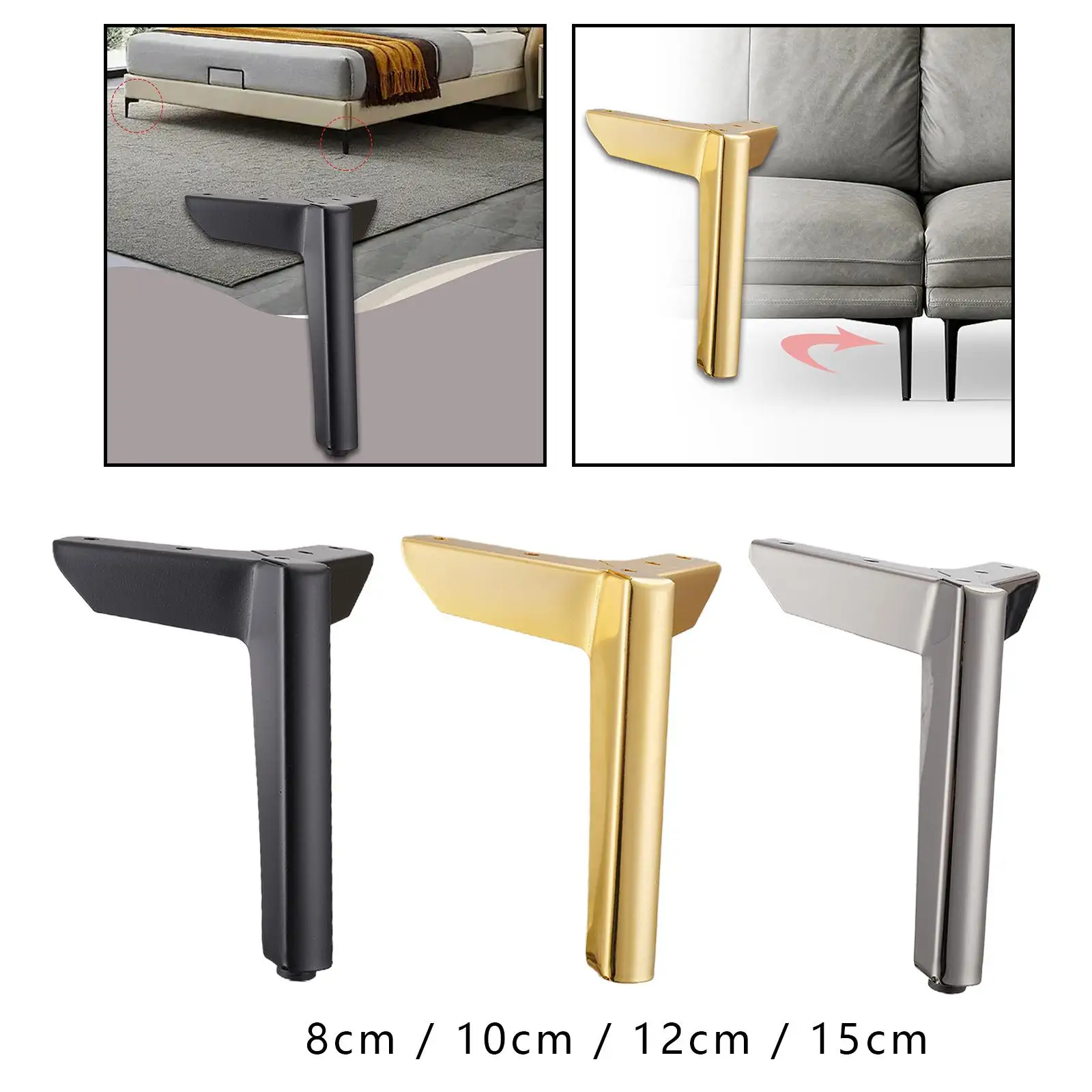 Metal Furniture Legs Feets Triangle Furniture Legs for Sofa Dresser Wardrobe