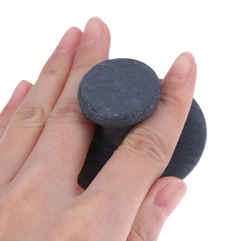

1 шт., гладкий грибной массажный камень для лица, лавовый базальт, горячий камень для спа-массажной терапии, массажный камень для тела и лица