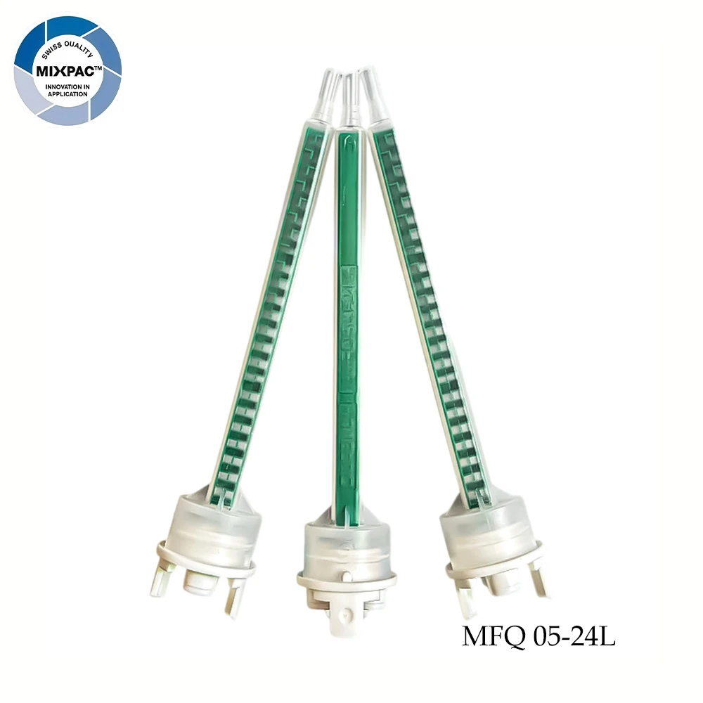 Sulzer Mixpac Quadro Green MFQ 05-24L MFQ 05-16L Static Mixing Nozzle Tube PP Pipe