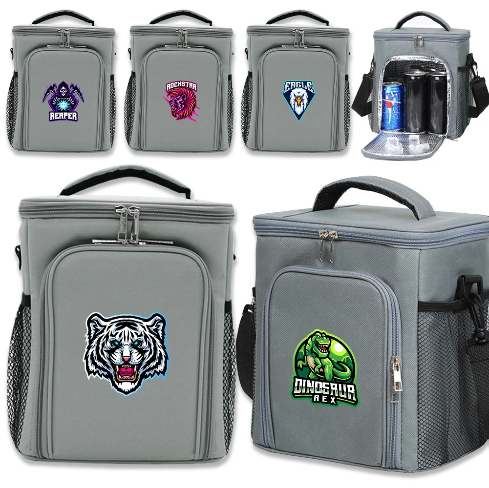 

Ice Pack Portable Drink Carrier Cooler Bag Teamlogo Printing Series Large Capacity Food Keep Fresh Ice Bag Outdoor Activities