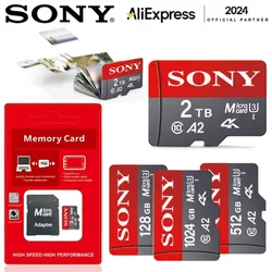 Оригинальная SONY новая 2 ТБ Micro TF Mini SD-карта 1 ТБ 256 ГБ 512 ГБ 128 ГБ TF флэш-карта памяти для телефона/компьютера/камеры, дропшиппинг